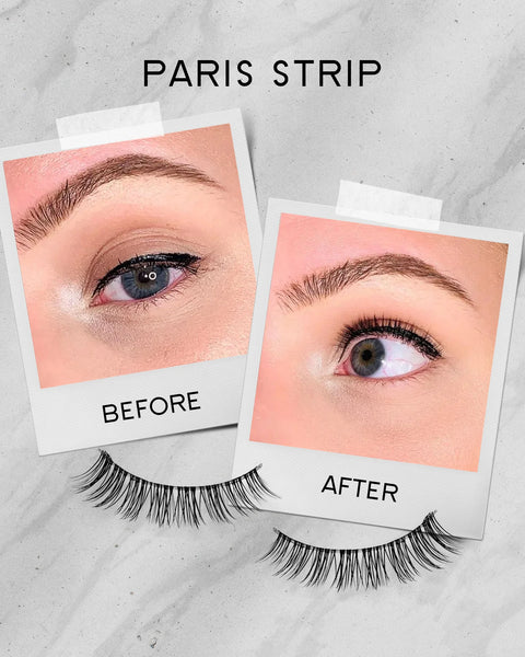 Paris Strip Lashes Before and After