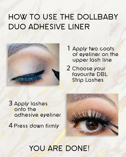 Dollbaby Duo Pen - UK's First Adhesive Eyeliner - Multi Award Winning Dollbaby London Dollbaby London Eyeliner Adhesive