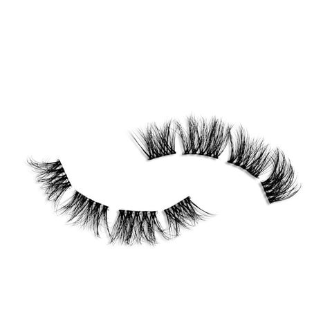 'First Class' Pre-Cut Demi Wispies Lashes - Clear Lash Band Dollbaby London Dollbaby London Eyelashes