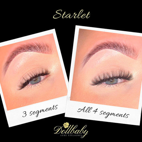 'Starlet' Pre-Cut Dramatic Wispies Lashes Dollbaby London Dollbaby London Eyelashes