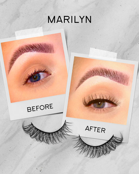 'Marilyn' Deep Curl Natural Strip Lashes Dollbaby London Dollbaby London Eyelashes