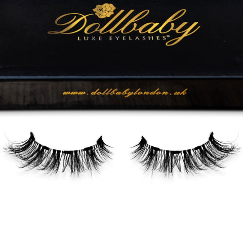 'Marbella' Magnetic Eyelashes - Faux Mink Clear Band Wispies Dollbaby London Dollbaby London Eyelashes